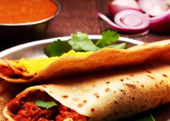 Masala Dosa Indiano: Panqueca Crocante com Recheio Picante