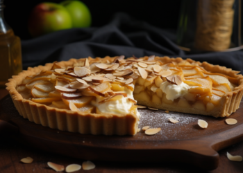 Tarte de Maçã com Creme de Baunilha e Crosta Crocante