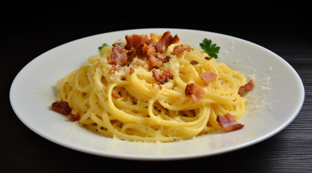 Carbonara com Bacon Crocante e Ovos. Legitima Cozinha Italiana 1 Carbonara com Bacon Crocante e Ovos. Legitima Cozinha Italiana