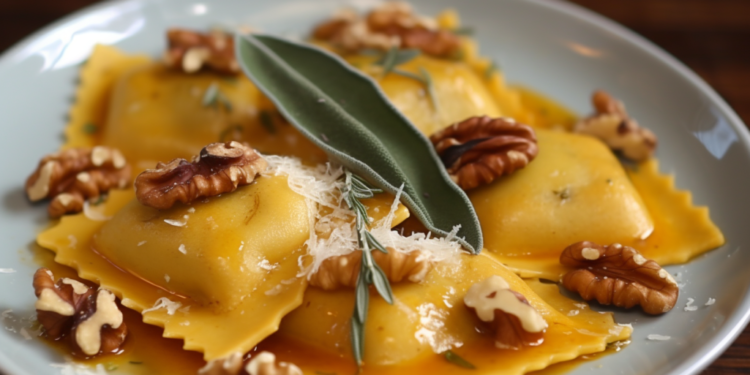 Ravióli de Abóbora com Manteiga de Sálvia e Nozes: Uma Receita Perfeita 2 Ravióli de Abóbora com Manteiga de Sálvia e Nozes