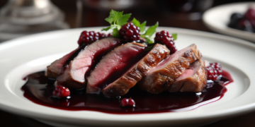 Magret de Pato ao Molho de Vinho Tinto e Frutas Vermelhas 9 Magret de Pato ao Molho de Vinho Tinto e Frutas Vermelhas