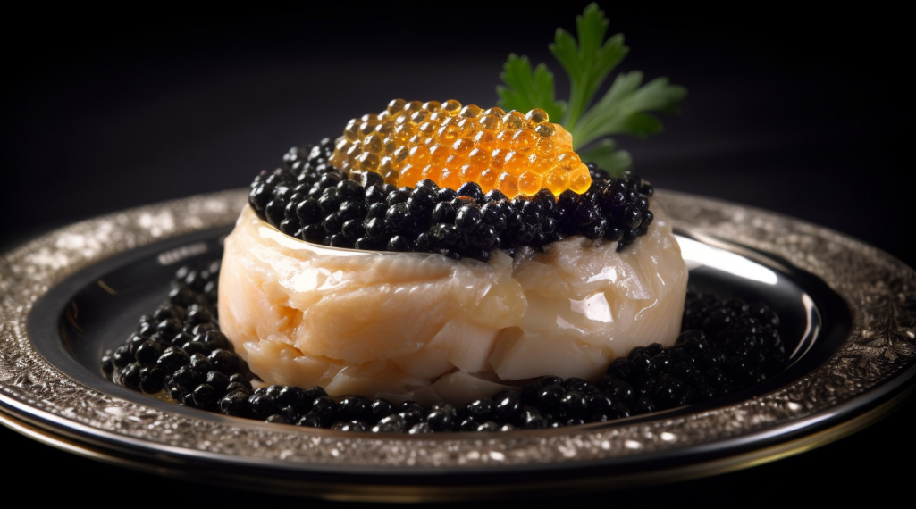 Robalo Assado com Molho de Champagne e Caviar 1 Robalo Assado com Molho de Champagne e Caviar