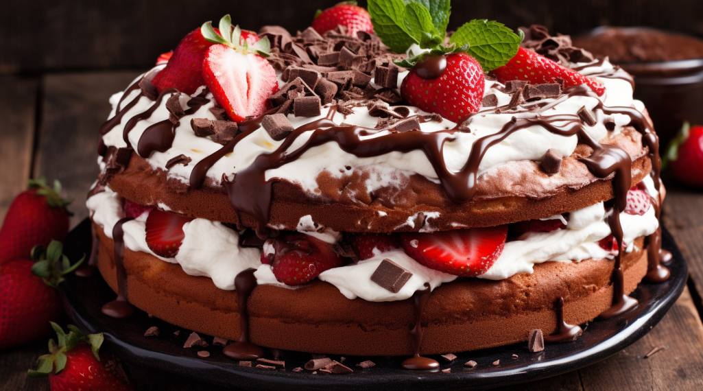 Bolo de Morango com Chantilly e Chocolate: Um Delicioso Deleite 1 Bolo de Morango com Chantilly e Chocolate: Um Delicioso Deleite