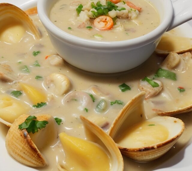 Clam Chowder de Boston: Sopa Cremosa de Mariscos! 1 Clam Chowder de Boston: Sopa Cremosa de Mariscos!