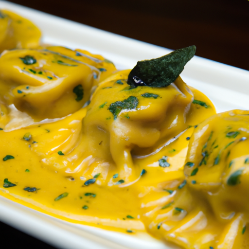 Ravióli de Lagosta com Molho de Açafrão e Ervas Finas 2 Ravióli de Lagosta com Molho de Açafrão e Ervas Finas