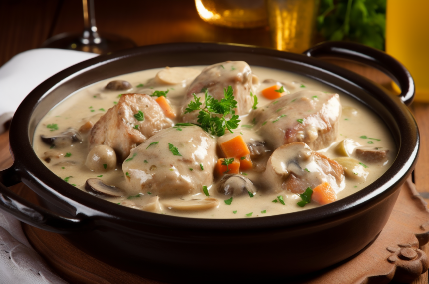 Blanquette de Veau: Ensopado de Vitela ao Molho Branco 1 Blanquette de Veau: Ensopado de Vitela ao Molho Branco