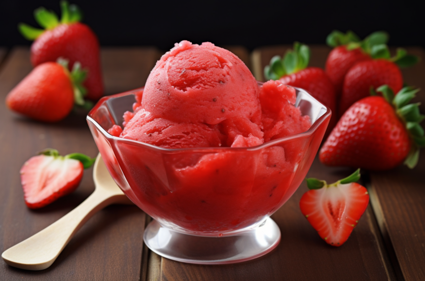 Gelado de Morango Fit: Sobremesa Leve e Saborosa 1 Gelado de Morango Fit: Sobremesa Leve e Saborosa