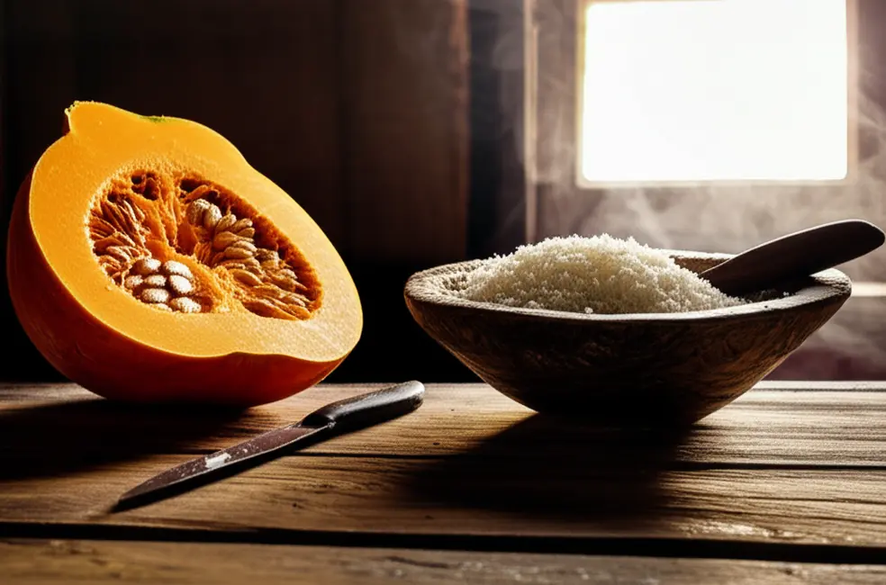 Escolha e preparo da abóbora e do coco